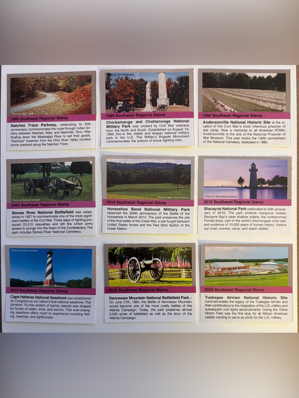 Passport To Your National Parks Southeast Regional Stamp Lot 9 Stickers